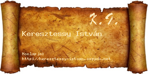 Keresztessy István névjegykártya