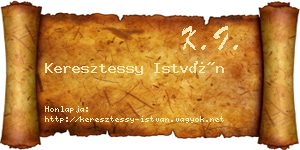 Keresztessy István névjegykártya